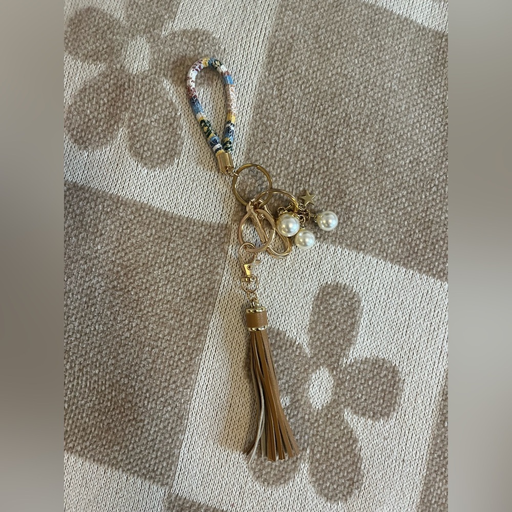 LOFT Bag Charm & Tassel Keychain